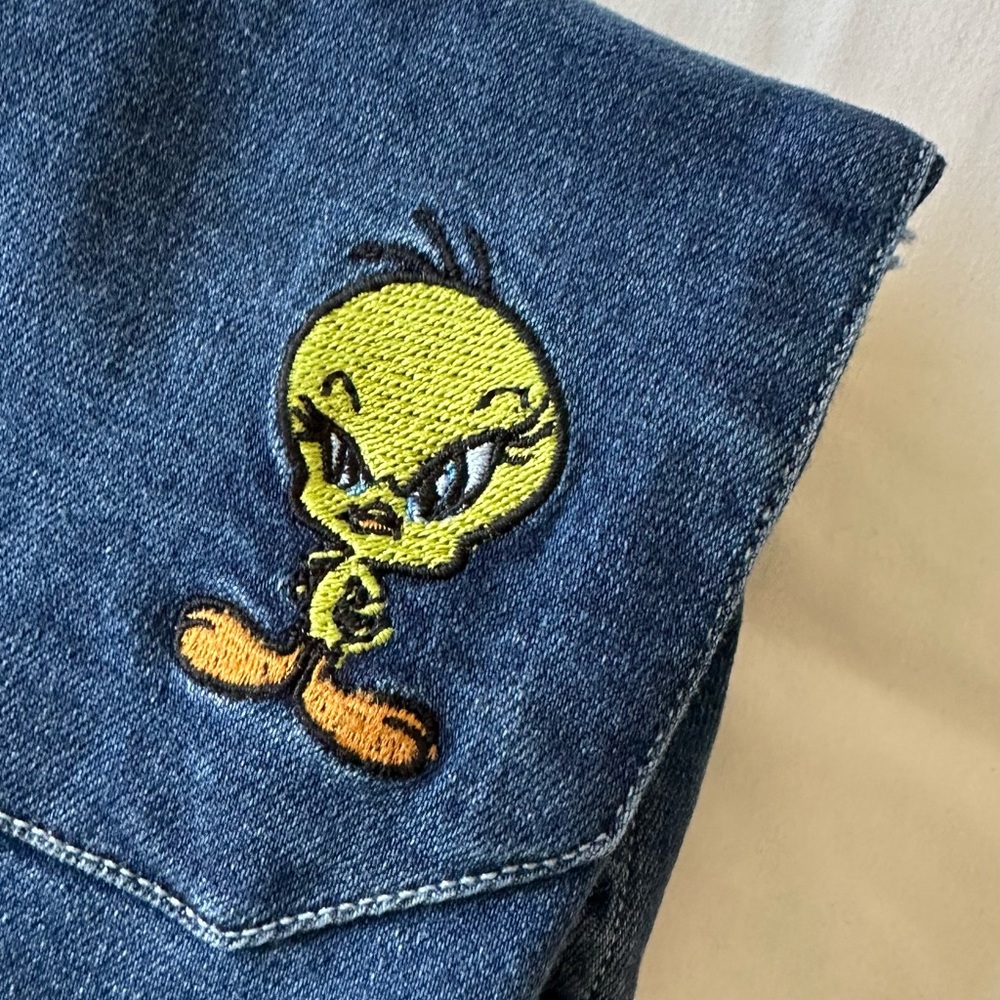 Denim long sleeve button up shirt